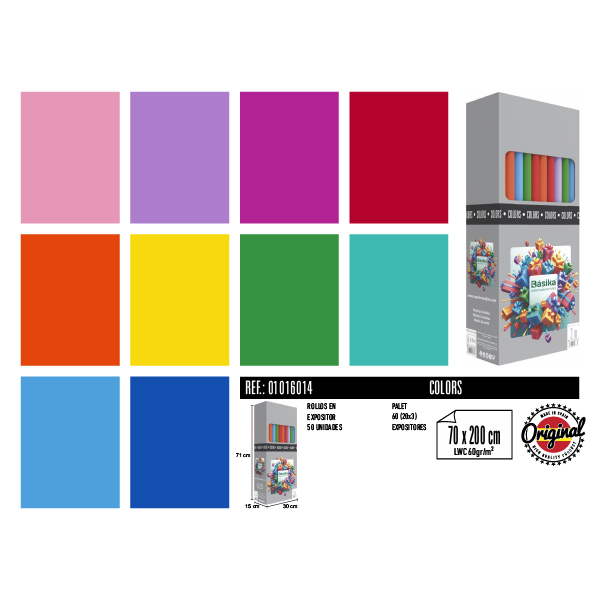 Rollos Colores 70 x 200 cm