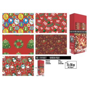 Rollos Navidad Rojo 70 x 200 cm