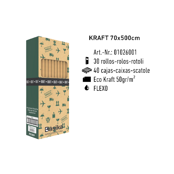 Rollos Kraft 70 x 500 cm