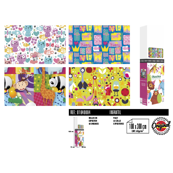 Rollos Infantil 100 x 300 cm