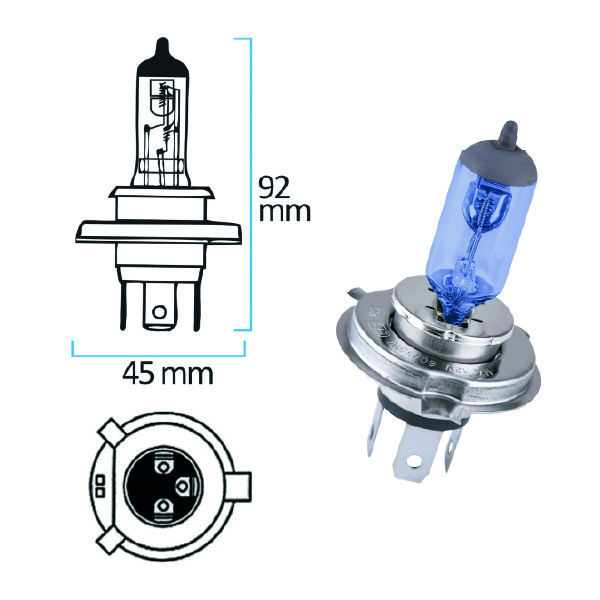 Lámpara Plasma White Rellenado con Gas Xenon Caja 2 UDS