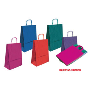 02006054.jpg Bolsa Decorada Surtido Colores Mil Rayas «S» 24+10×32 cm