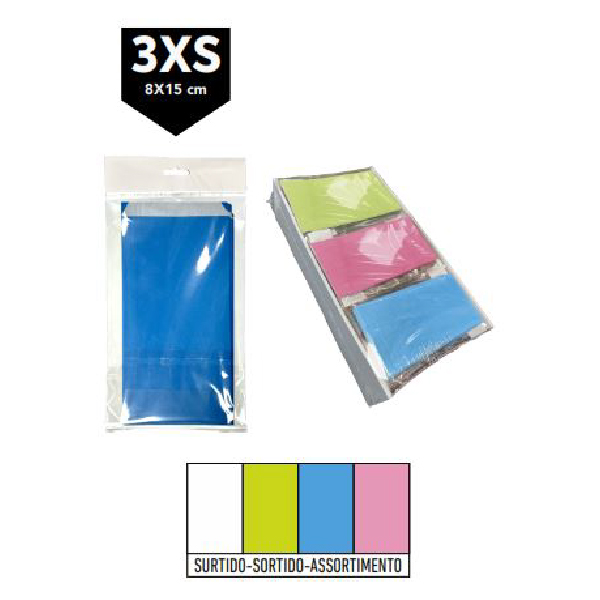 02025025.jpg Caja Sobres Celulosa Surtido Tamaño "3XS" 8x15 cm