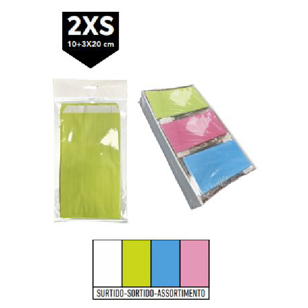 02031025.jpg Caja Sobres Celulosa Surtido Tamaño «2XS» 10+3×20 cm