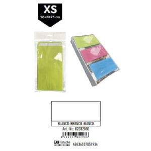 02032000.jpg Pack 12 Sobres Celulosa Blanco Tamaño "XS" 12+3x25 cm