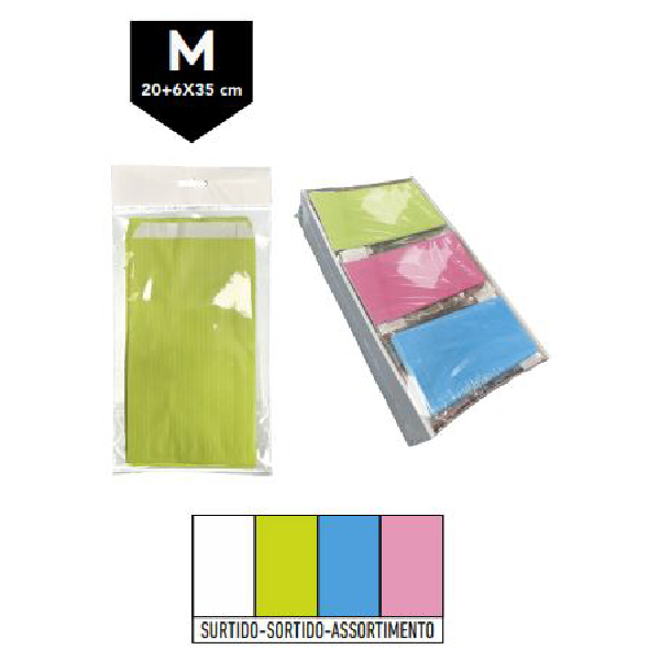 02034025.jpg Caja Sobres Celulosa Surtido Tamaño «M» 20+6×35 cm