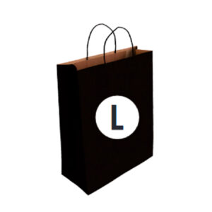 02103019.jpg Bolsa Kraft Color Negro Tamaño "L" 32+14x40 cm