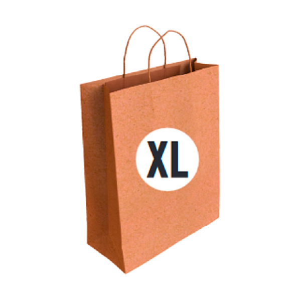 Bolsa Kraft Tamaño "XL" 40+18x46 cm