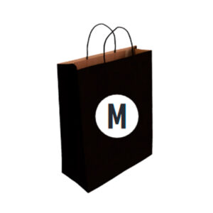 02103035.jpg Bolsa Kraft Color Negro Tamaño "M" 27+12x37 cm