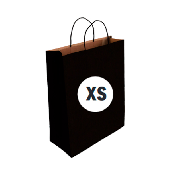 02103083.jpg Bolsa Kraft Color Negro Tamaño "XS" 18+8x24 cm