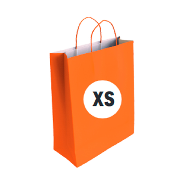 02104002.jpg Bolsa Celulosa Color Naranja Tamaño "XS" 18+8x24 cm