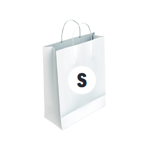 Bolsa Celulosa Blanca Tamaño "S" 24+10x32 cm