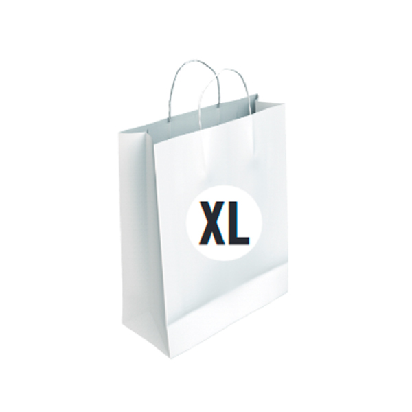 Bolsa Celulosa Blanca Tamaño "XL" 40+18x46 cm