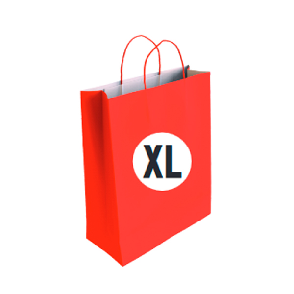 02104022.jpg Bolsa Celulosa Color Rojo Tamaño "XL" 40+18x46 cm