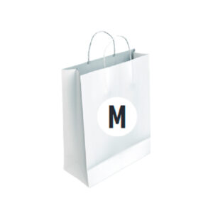 Bolsa Celulosa Blanca Tamaño "M" 27+12x37 cm