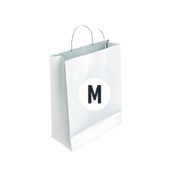 02104030.jpg Bolsa Celulosa Blanca Tamaño "M" 27+12x37 cm