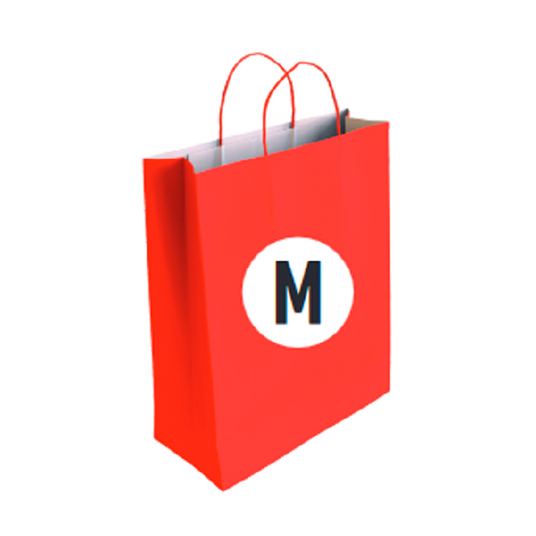02104035.jpg Bolsa Celulosa Color Rojo Tamaño "M" 27+12x37 cm