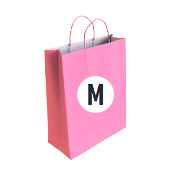 02104038.jpg Bolsa Celulosa Color Rosa Tamaño "M" 27+12x37 cm