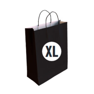 02104057.jpg Bolsa Kraft Color Negro Tamaño "XL" 40+16x46 cm