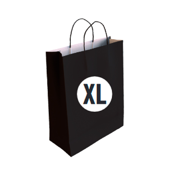 02104057.jpg Bolsa Kraft Color Negro Tamaño "XL" 40+16x46 cm