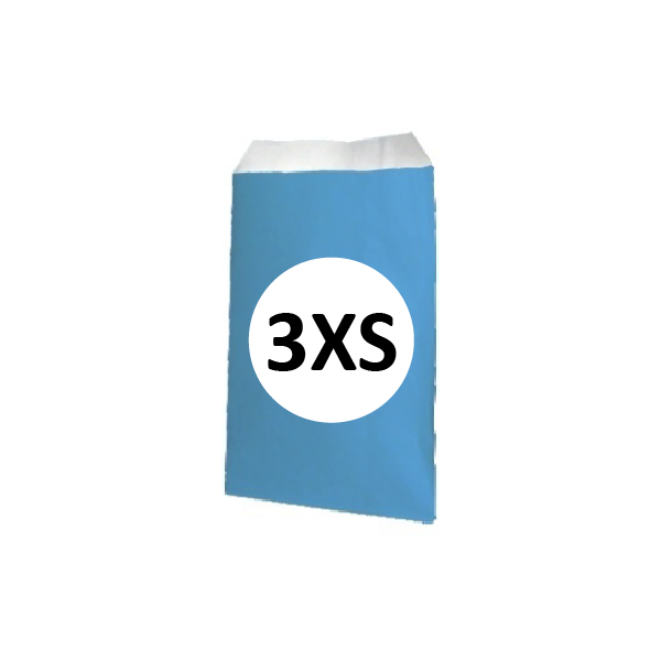 02125003.jpg Pack 100 Sobres Celulosa Celeste Tamaño "3XS" 8x15 cm