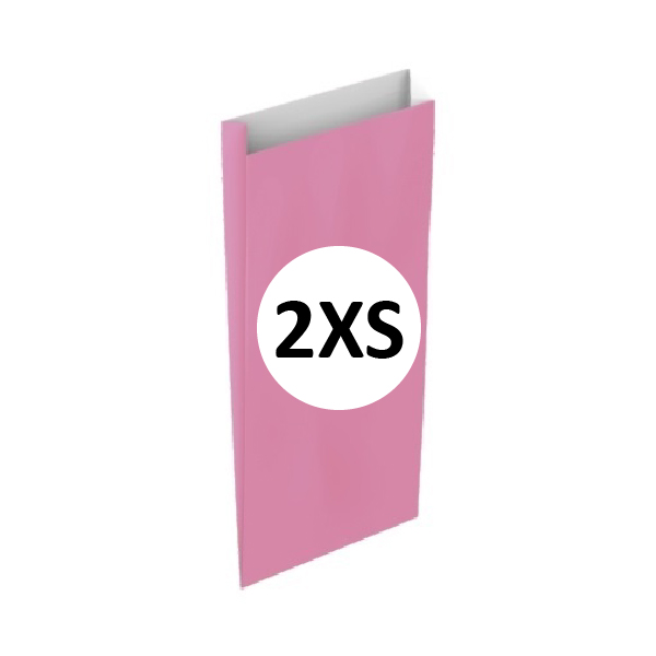 02131004.jpg Pack 100 Sobres Celulosa Rosa Tamaño "2XS" 10+3x20 cm