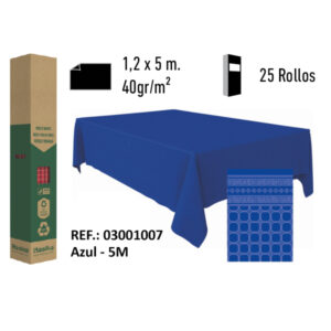 Mantel de Papel Adamasco Color Azul
