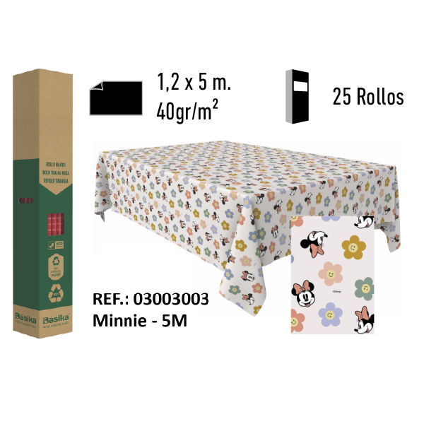 03003003-1.jpg Mantel de Papel Decorado Adamasco Disney Modelo Minnie