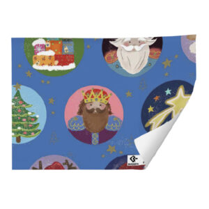 48215-1.jpg 25 Hojas Papel de Regalo en Pliego Navidad Bolas
