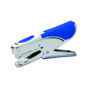 79006.jpg Grapadora Tenaza Cromada Azul