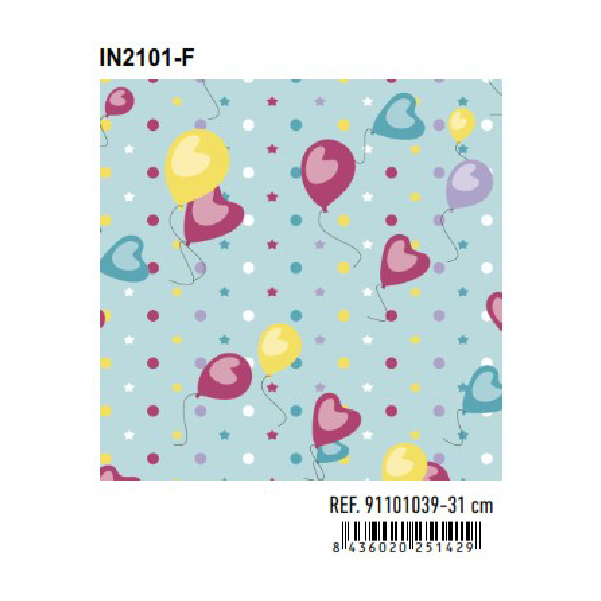 Papel de Regalo Bobinas Basika 31 cm (IN2101-F)