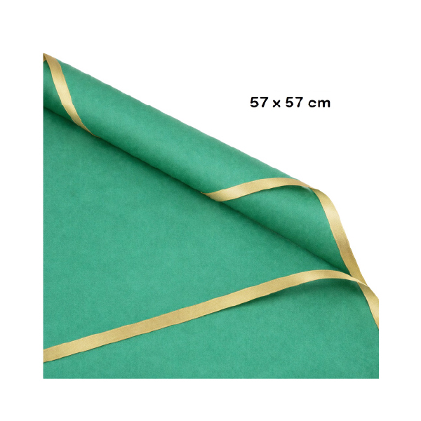 Paquete 20 Laminas Polipropileno Papel Coreano 57x57 cm Color Verde