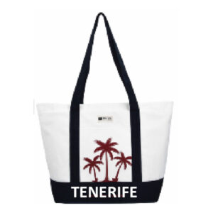 Bolso Playa Palmeras Tenerife Negro/Blanco