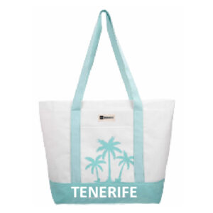 Bolso Playa Palmeras Tenerife Celeste/Blanco