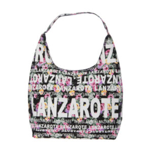BS1005-A.jpg Bolso Góndola Flowers Lanzarote Negro/Blanco/Multi.