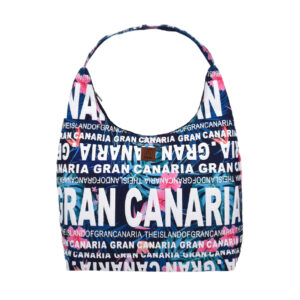 BT009-B.jpg Bolso Góndola Flowers Gran Canaria Azul/Blanco/Multi.