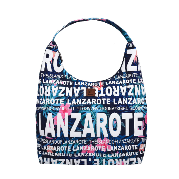 Bolso Góndola Flowers Lanzarote Azul/Blanco/Multi.