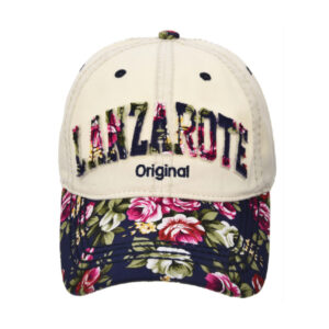 CL059-N-1.jpg Gorra Lanzarote Original Flowers/Beige/Negro