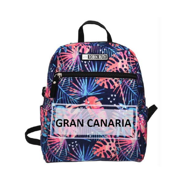 Mochila Pequeña Flowers Gran Canaria Azul