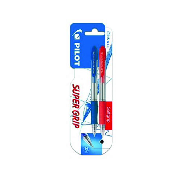 Blister Pilot Super Grip Color Azul y Rojo