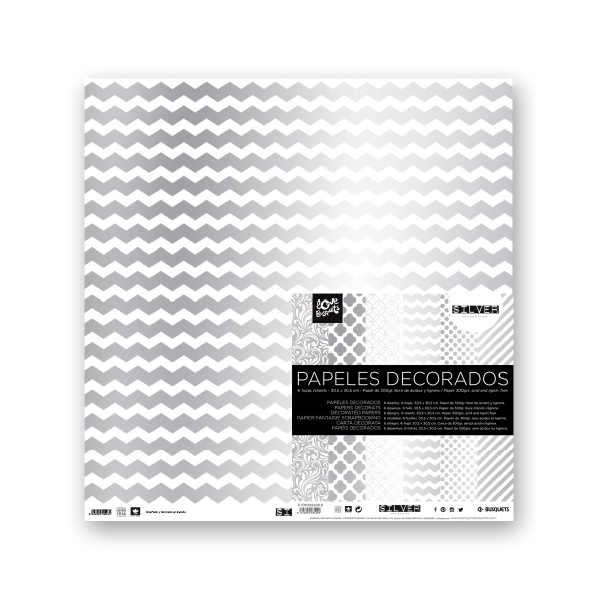 Papeles Decorados 6 Hojas 300 GR