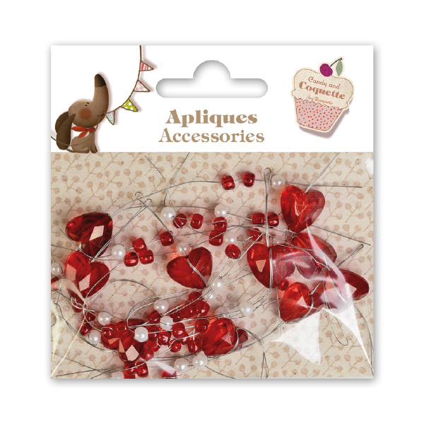 Apliques Accesorios Corazón Rojo