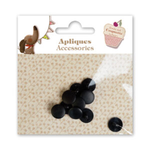 Apliques Accesorios Botones Negros