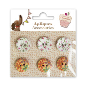 Apliques Accesorios Botón Flores