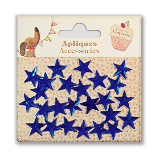 Apliques Accesorios Estrellas Azul