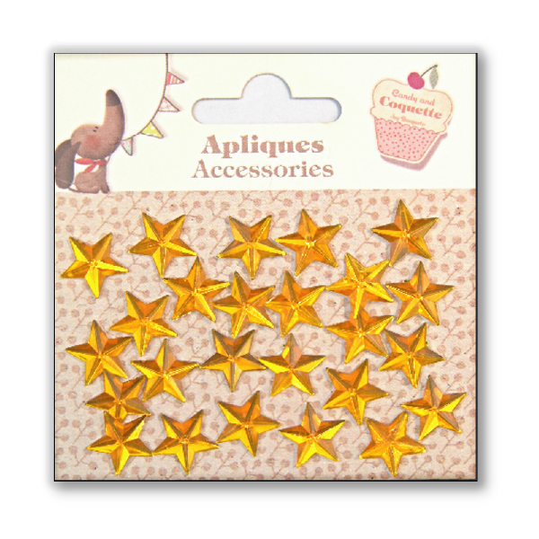 Apliques Accesorios Estrellas Doradas