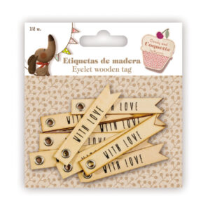 Etiquetas de Madera "With Love"