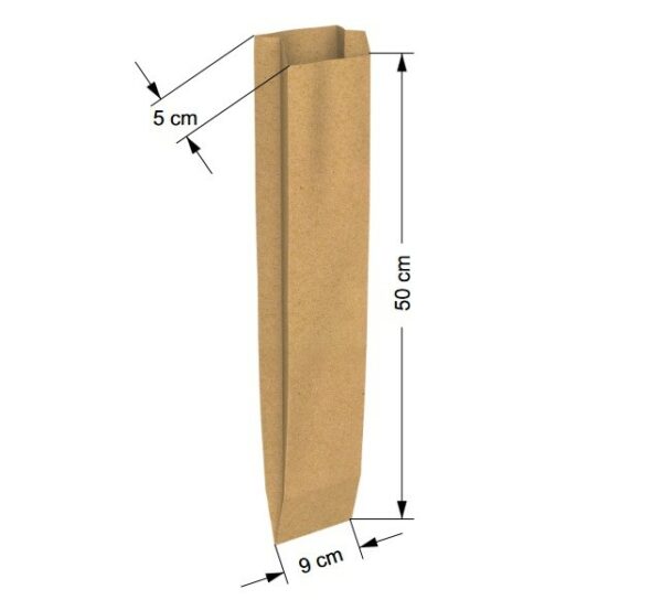 Pan-1-Barra.jpg Bolsa Pan Kraft Tamaño "1 Barrra" 9+5x50 cm