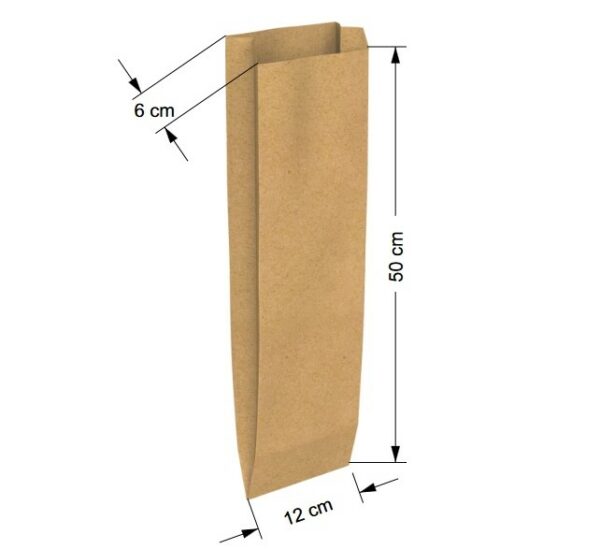 Pan-2-Barra.jpg Bolsa Pan Kraft Tamaño "2 Barra" 12+6x50 cm