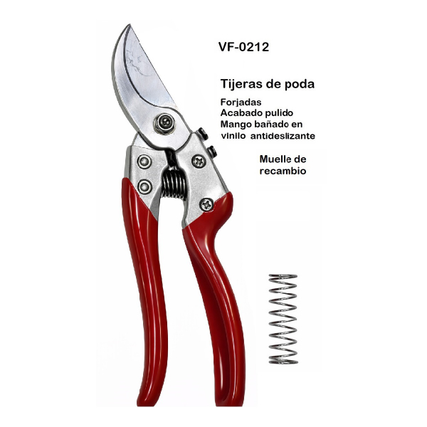Tijeras Poda Roja Punta Curva